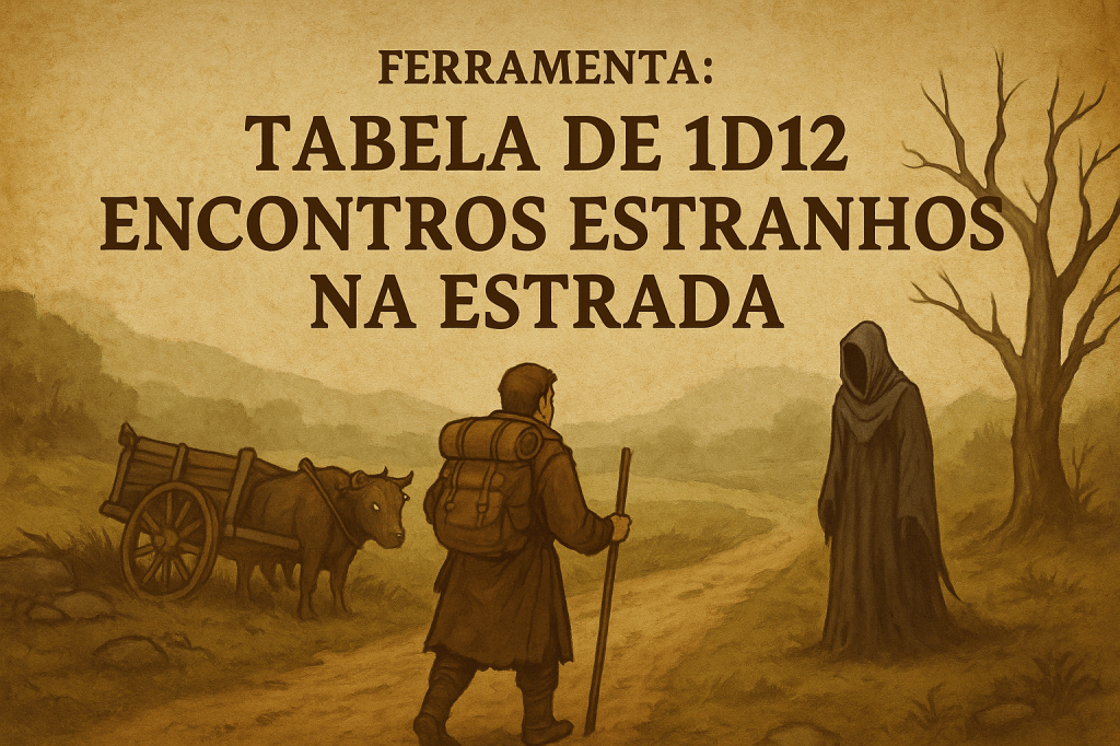 Ferramenta: tabela de 1d12 encontros estranhos na&nbsp;estrada